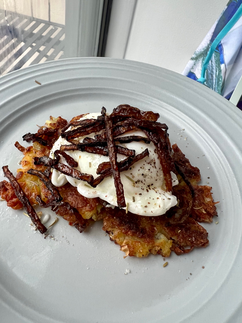 Whole30 Truffle Potato Cake “Benedict”
