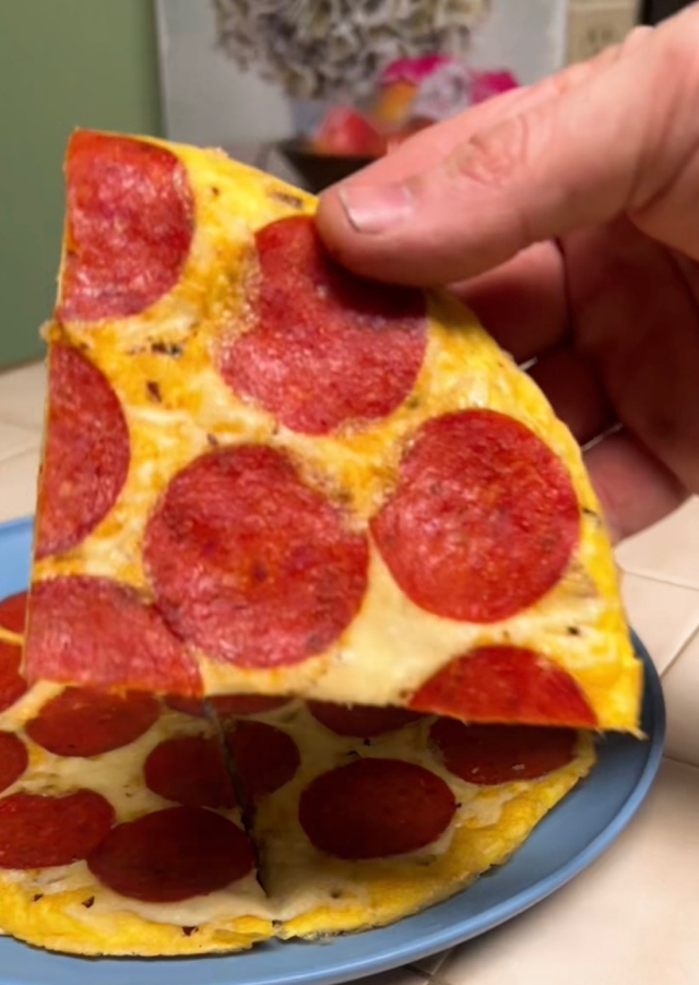 Breakfast Pizza Omelette
