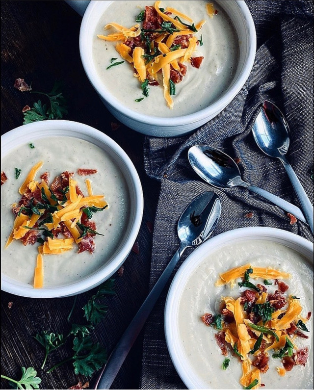 Loaded Cauliflower Soup