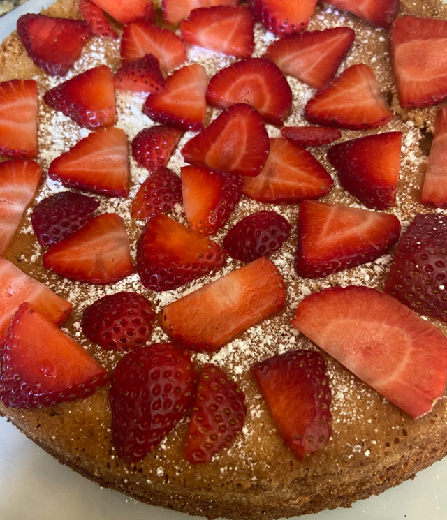 Strawberry Almond Flour Cake