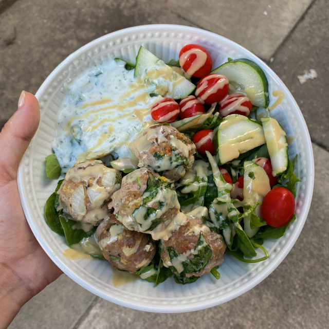 Greek Meatballs with Tzaziki