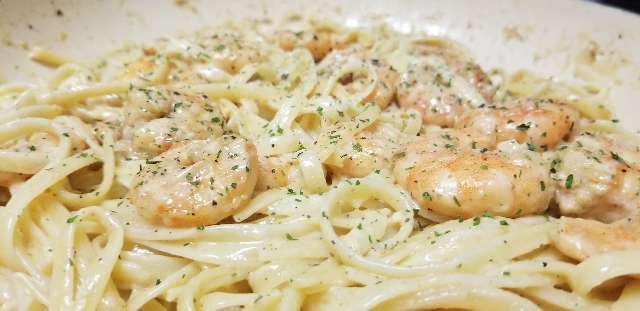 Shrimp Scampi and Cream Sauce Linguini