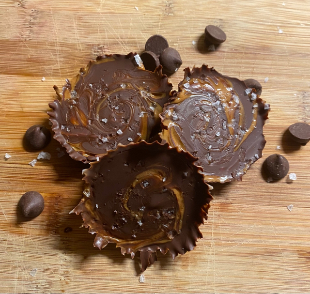 Healthier peanut butter cups