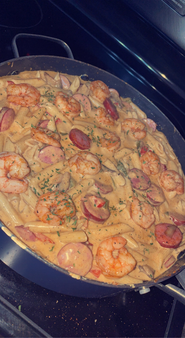 Shrimp and Smoked Sausage Cajun Pasta