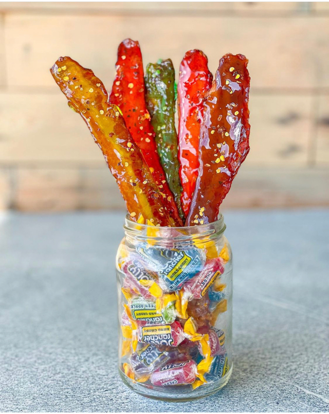 Jolly rancher candied bacon
