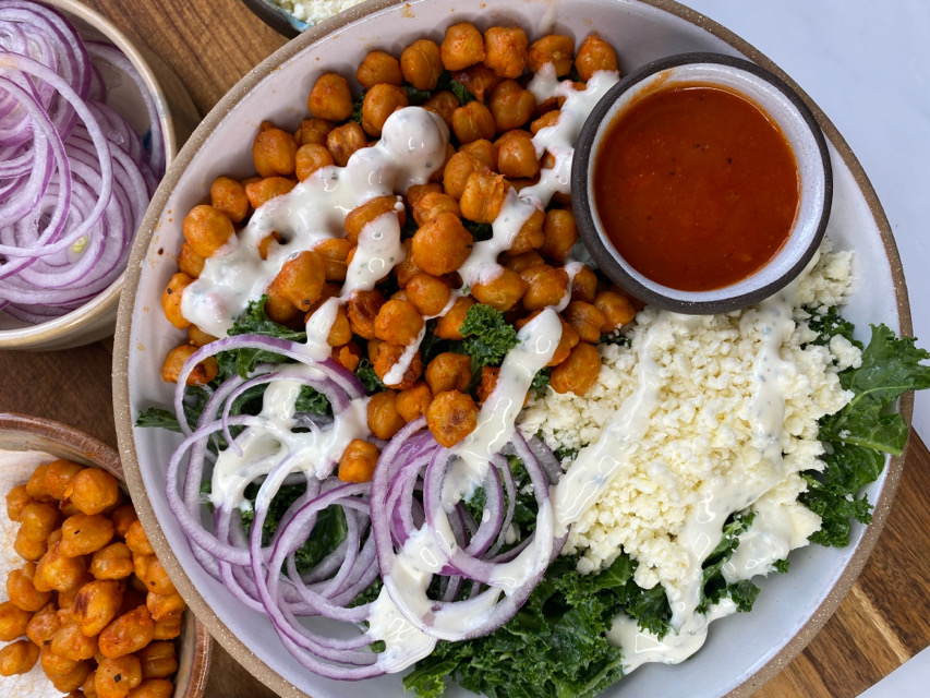 Buffalo Chickpea Kale Salad