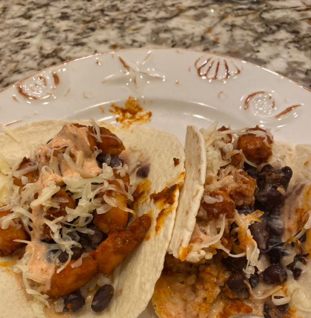 Cajun Shrimp tacos