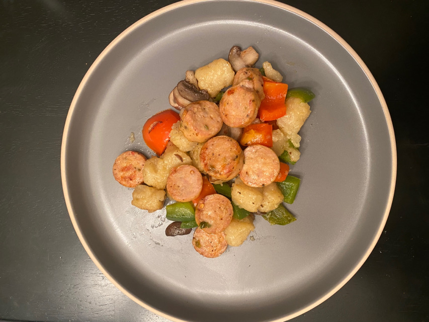 Chicken sausage cauliflower gnocchi