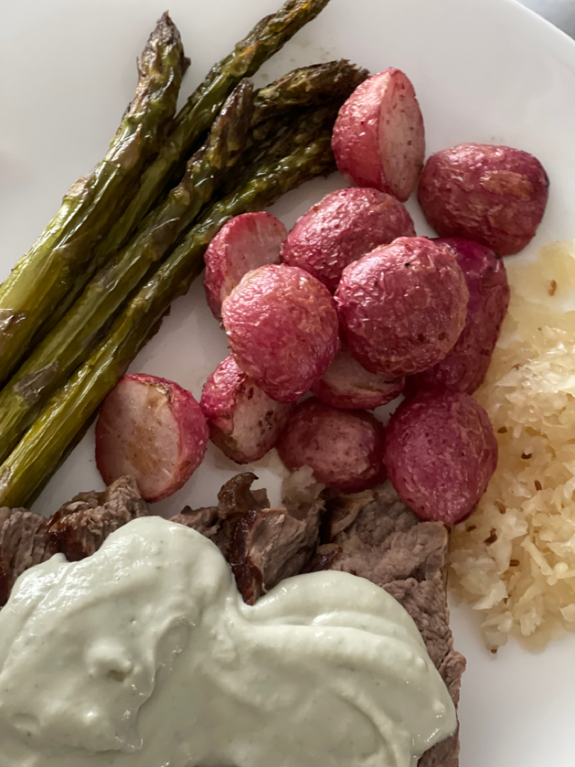 Roasted radishes