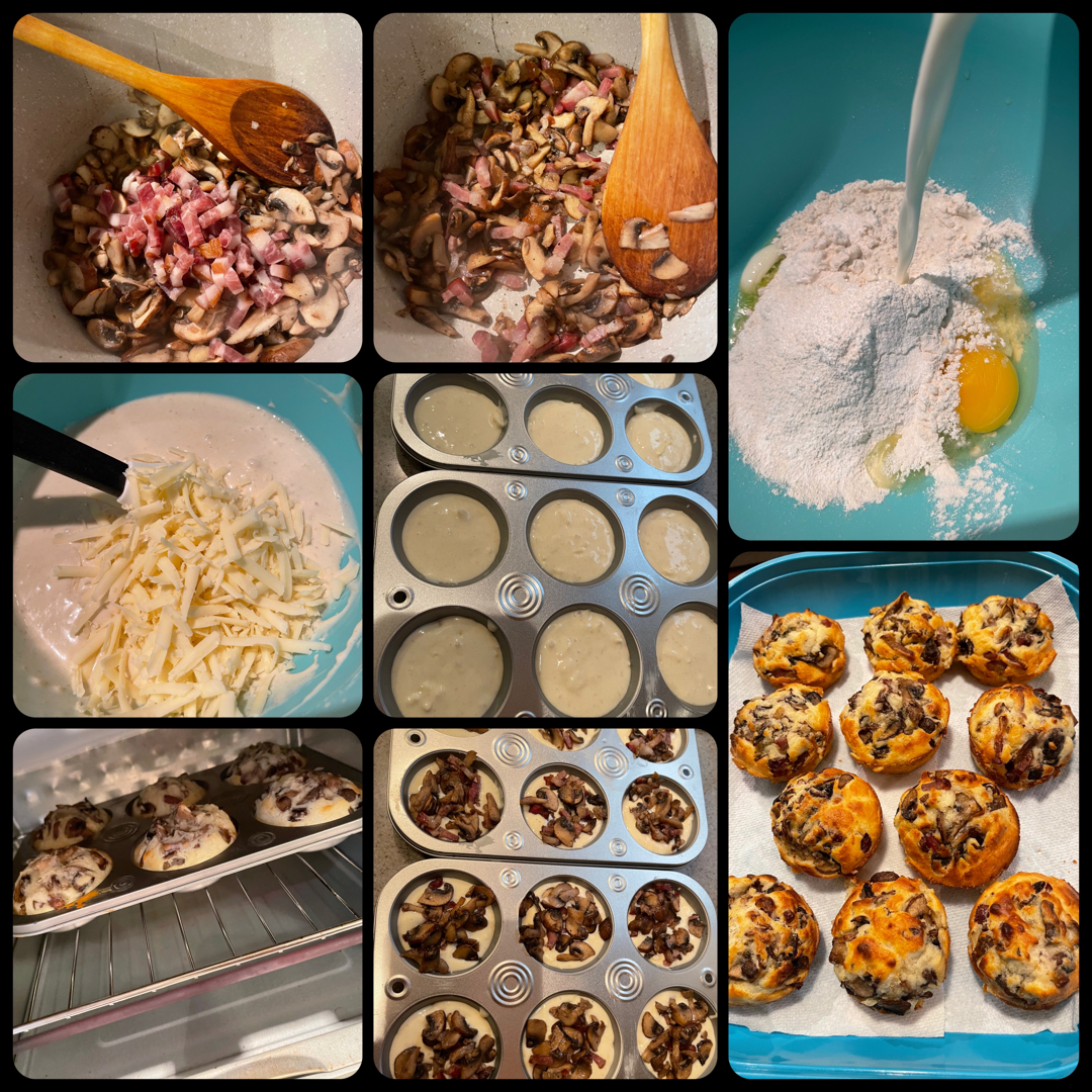 Salty savory Pancake muffins