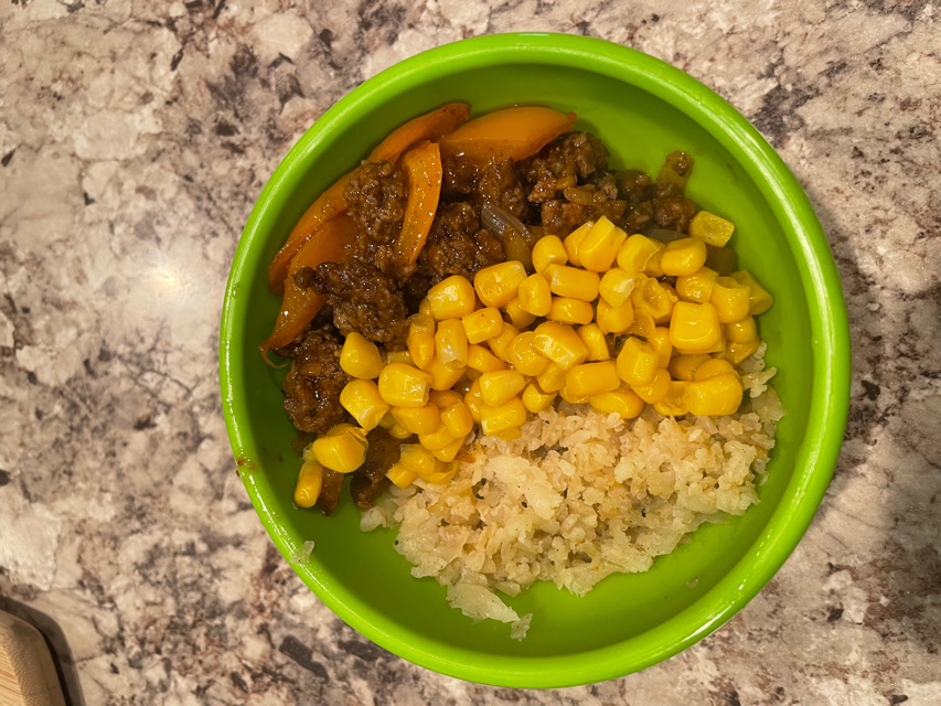 Cauliflower rice taco bowls