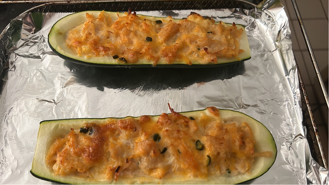 Spicy Chicken Zucchini Boats