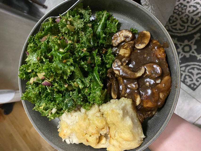 Chicken Marsala dinner