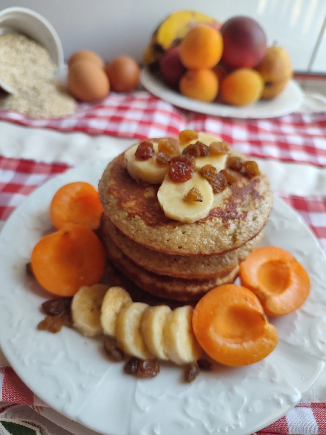 Healthy Banana oat pancakes