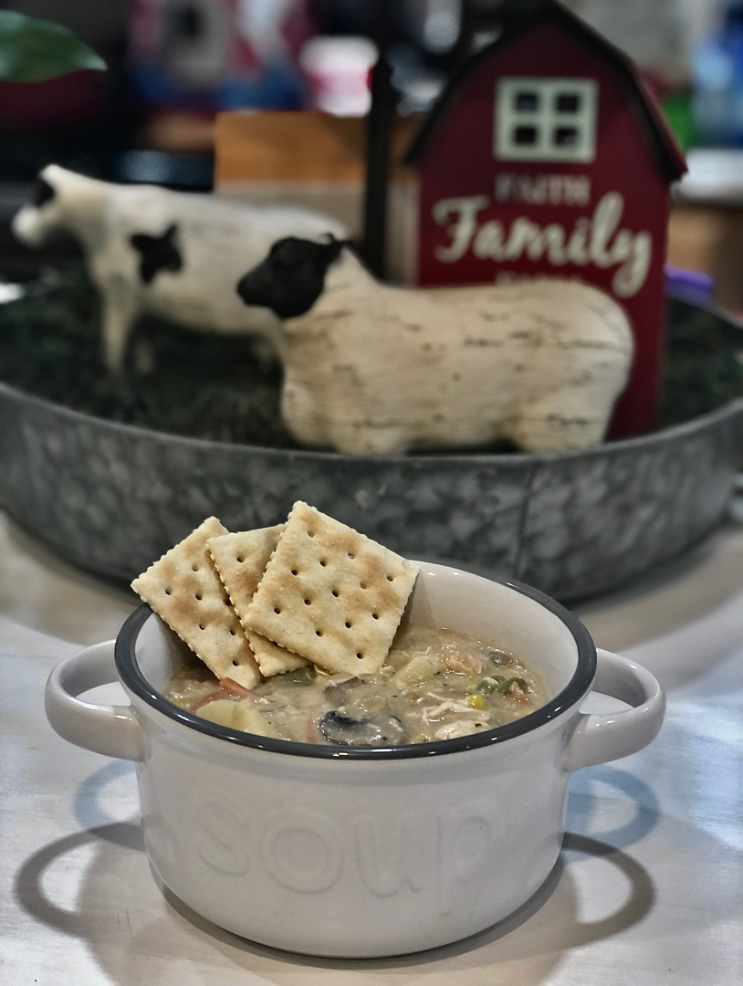 Spicy Chicken Pot Pie Soup