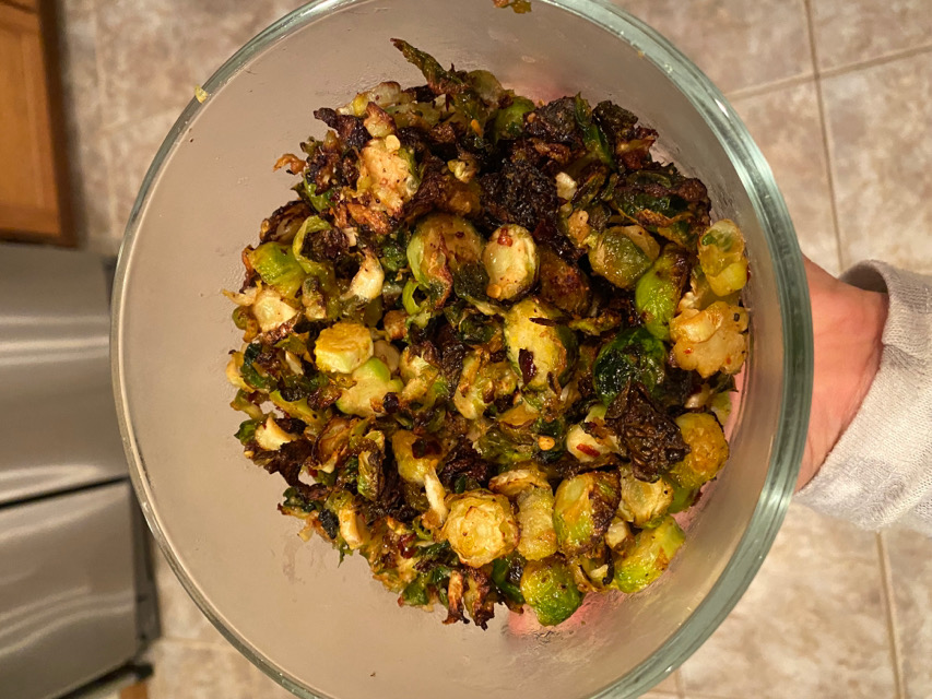 Crispy Airfried Brussels Sprouts