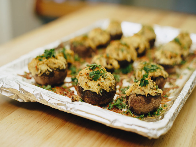 Garlic Parmesan Stuffed Mushrooms