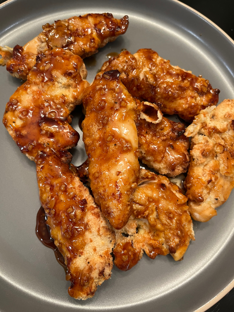 Healthy honey garlic chicken tenders 🥵🥵