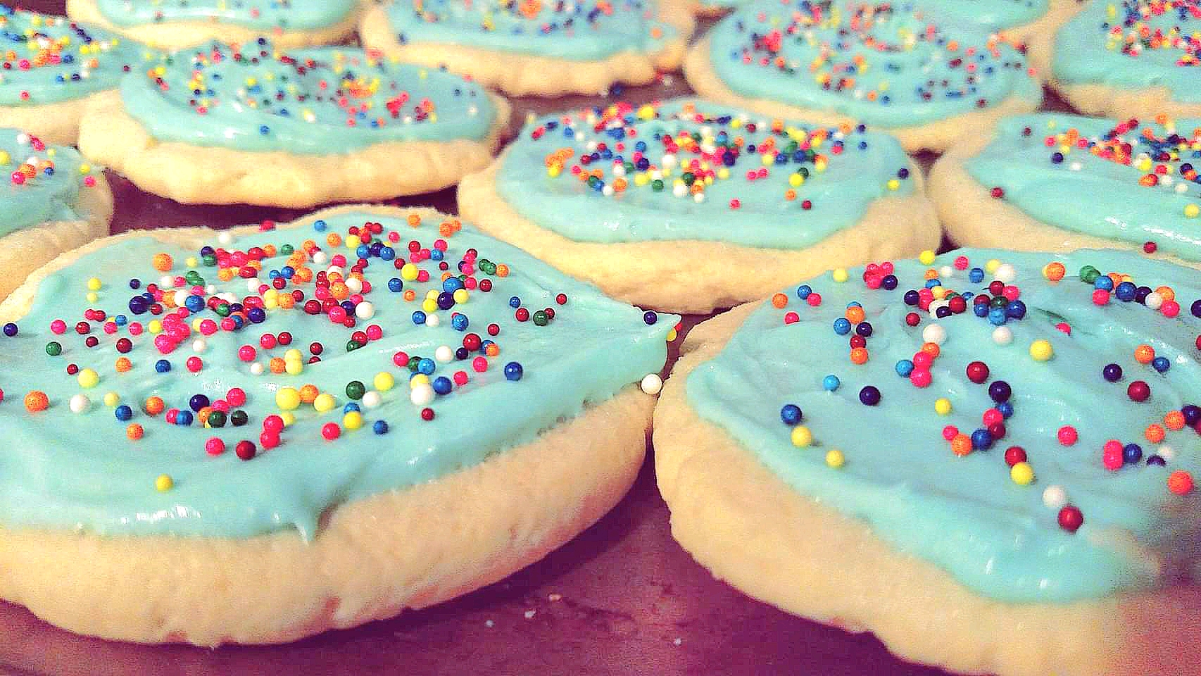 Homemade Frosted Sugar Cookies