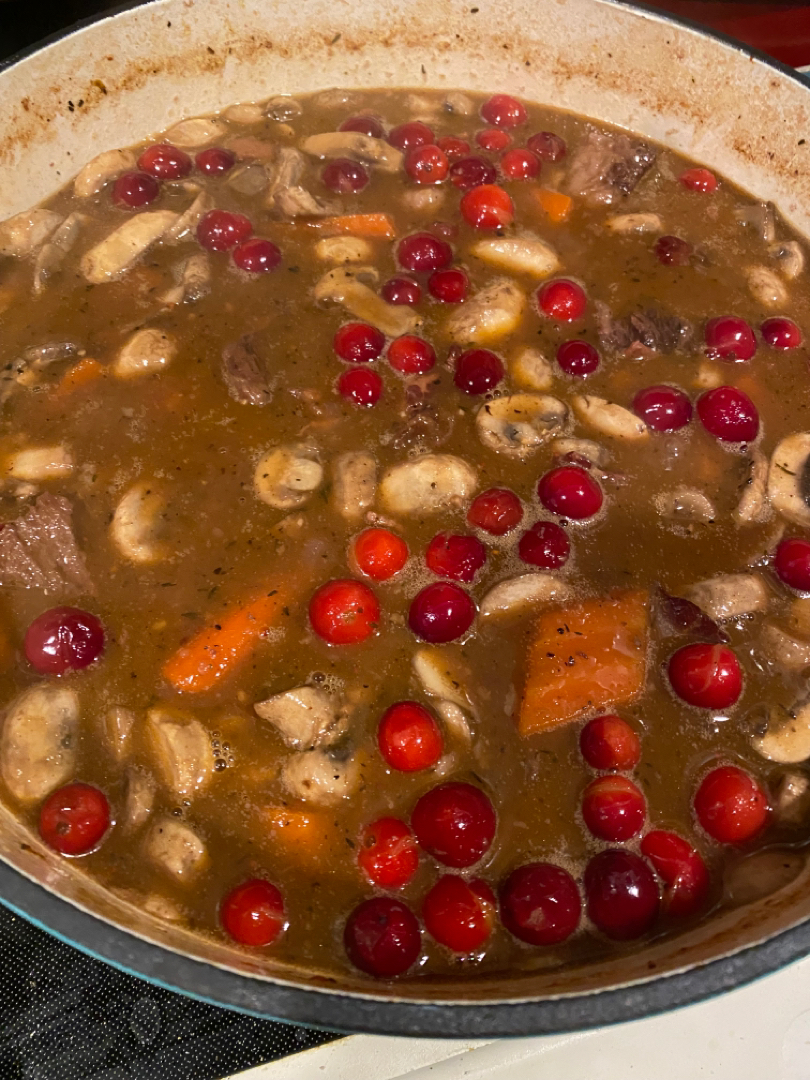 Cranberry Beef bourguignon