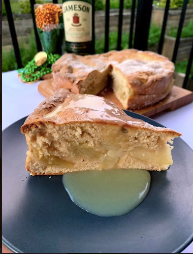 Apple Cake with Whiskey Cream Sauce