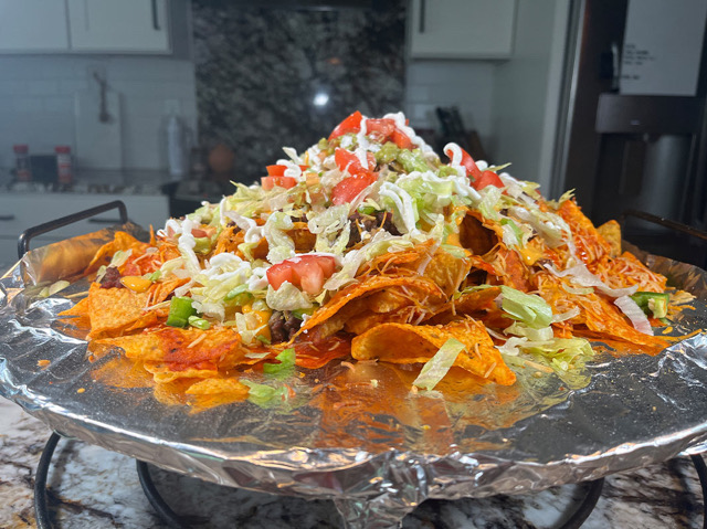 3 cheese Smoked Nachos