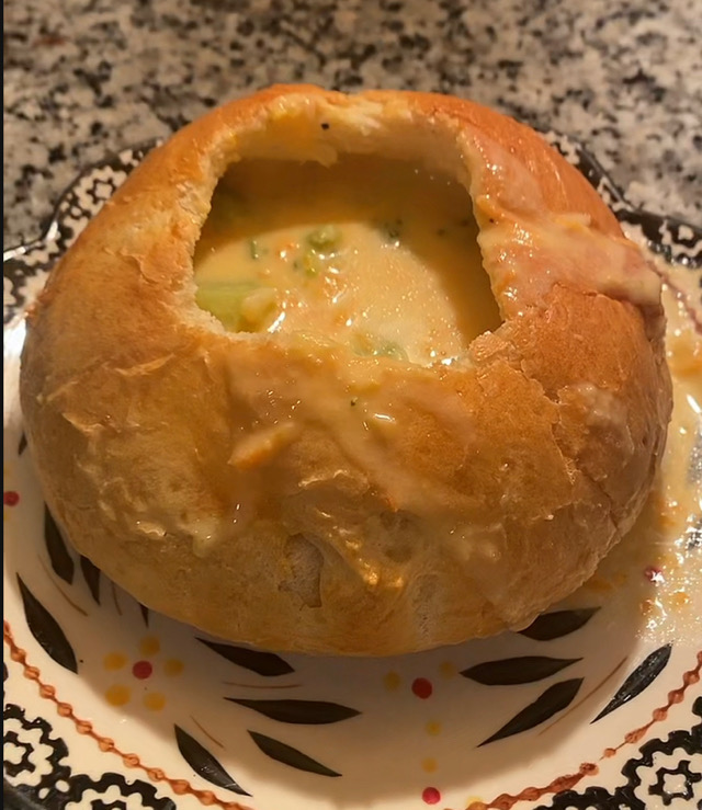 Broccoli Cheddar Soup & Bread Bowls