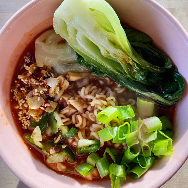Spicy vegan ramen