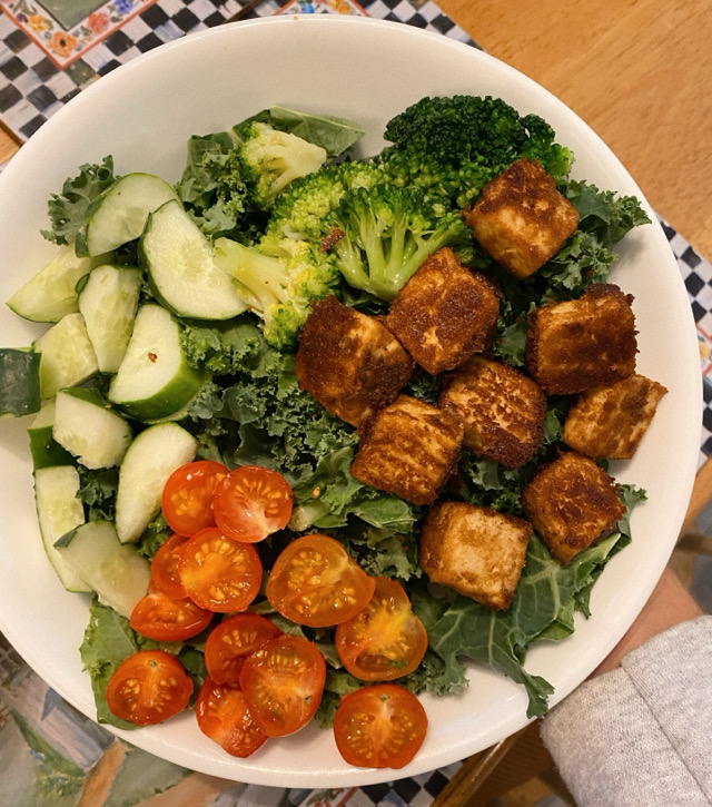 Tofu Kale Salad