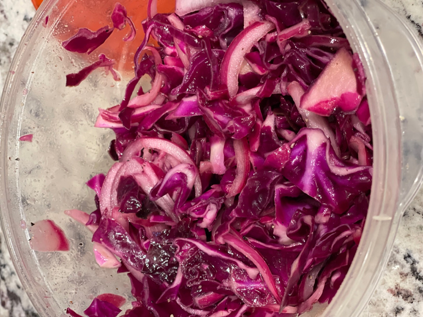 Red cabbage slaw