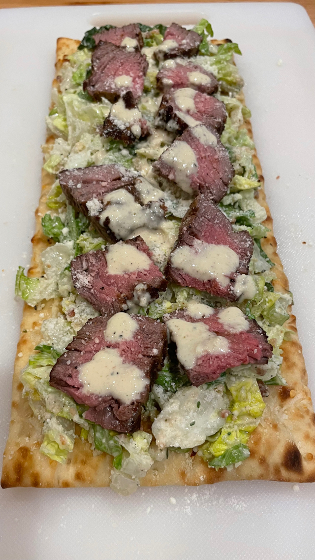 Filet Mignon Caesar Salad Flatbread