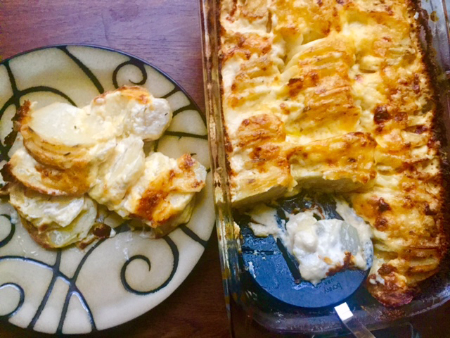 Hasselback Potato Gratin