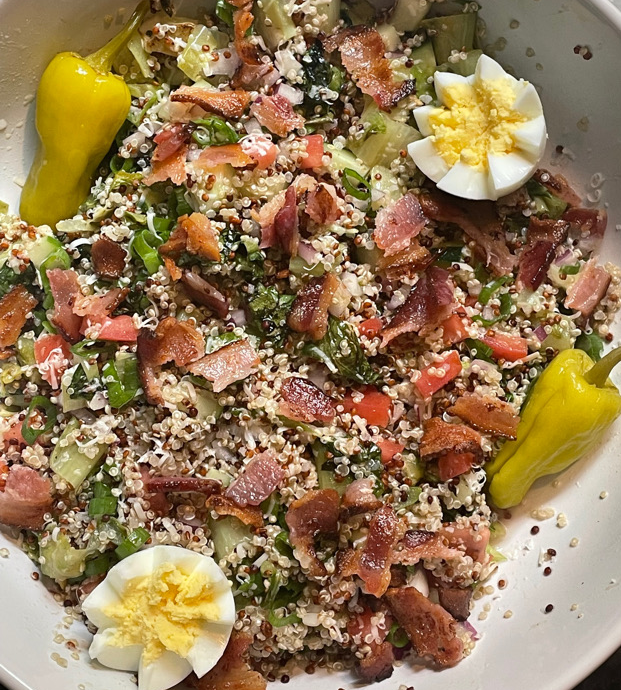 Roasted Romaine Quinoa Salad