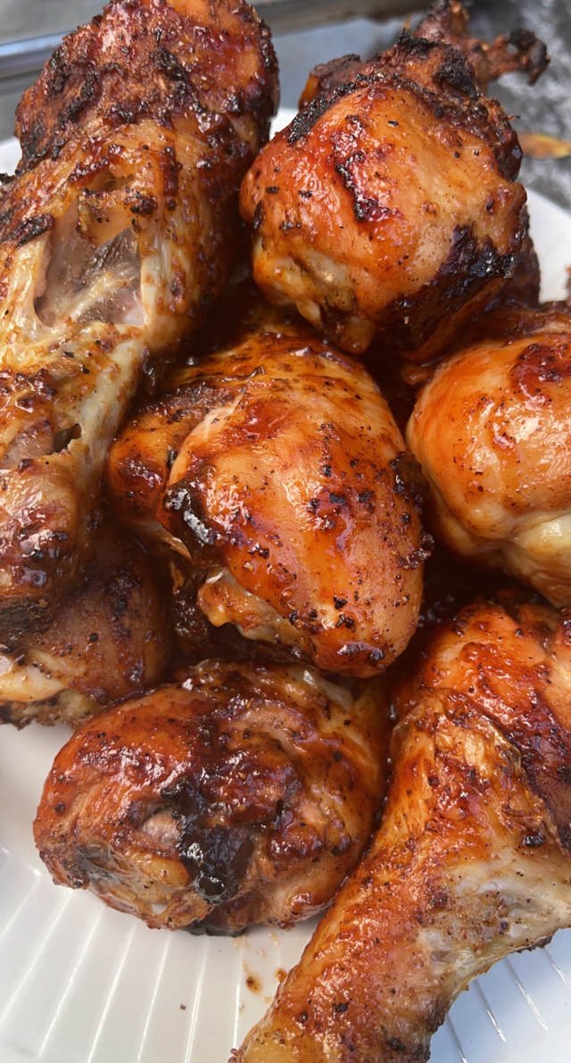 Sticky bbq chicken legs