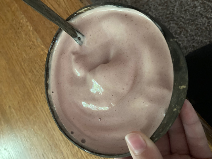 Chocolate strawberry protein shake 