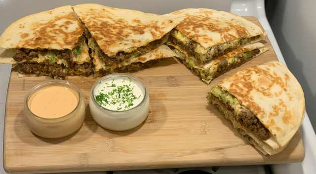 Cheeseburger Quesadilla
