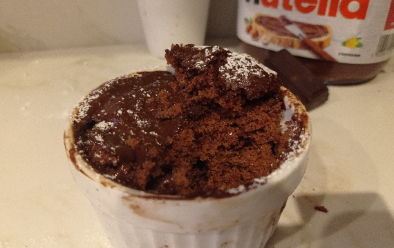 Microwave Nutella Mug Cake