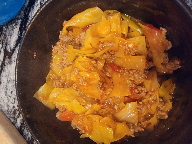 Unstuffed cabbage rolls bowl