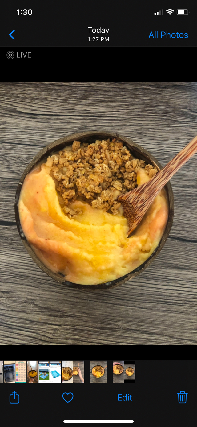 Strawberry mango smoothie bowl