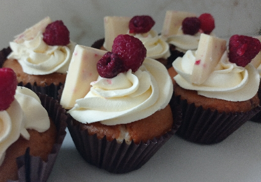 Vegan Raspberry White Chocolate Cupcakes