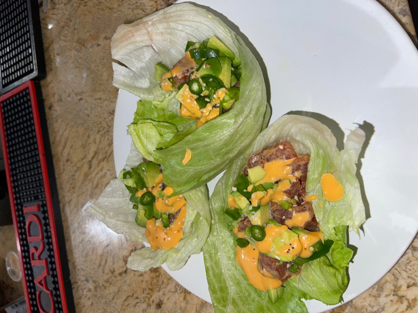 Spicy Lettuce Wraps with Tuna