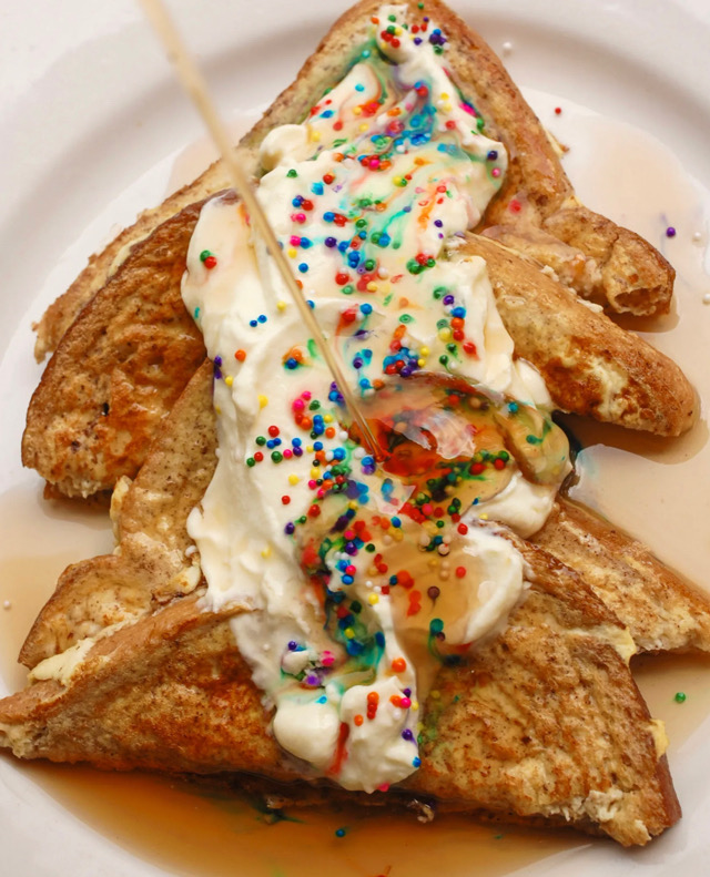 Birthday Cake Protein French Toast