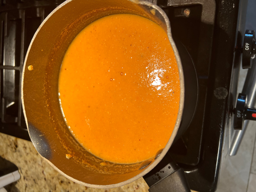 Tomato lentil soup