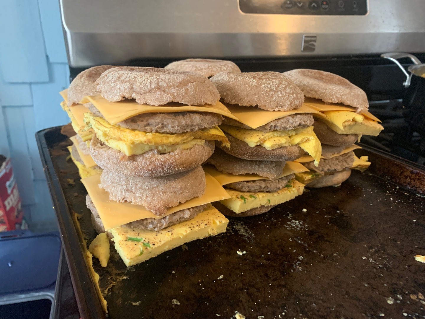 Low calorie meal prep breakfast sandwiches