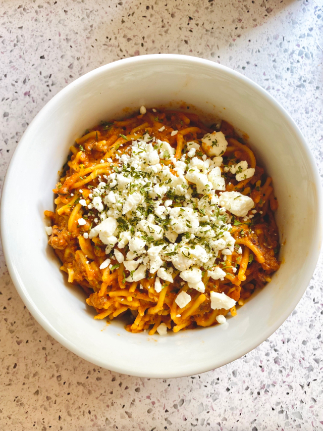 Creamy Taco Spaghetti