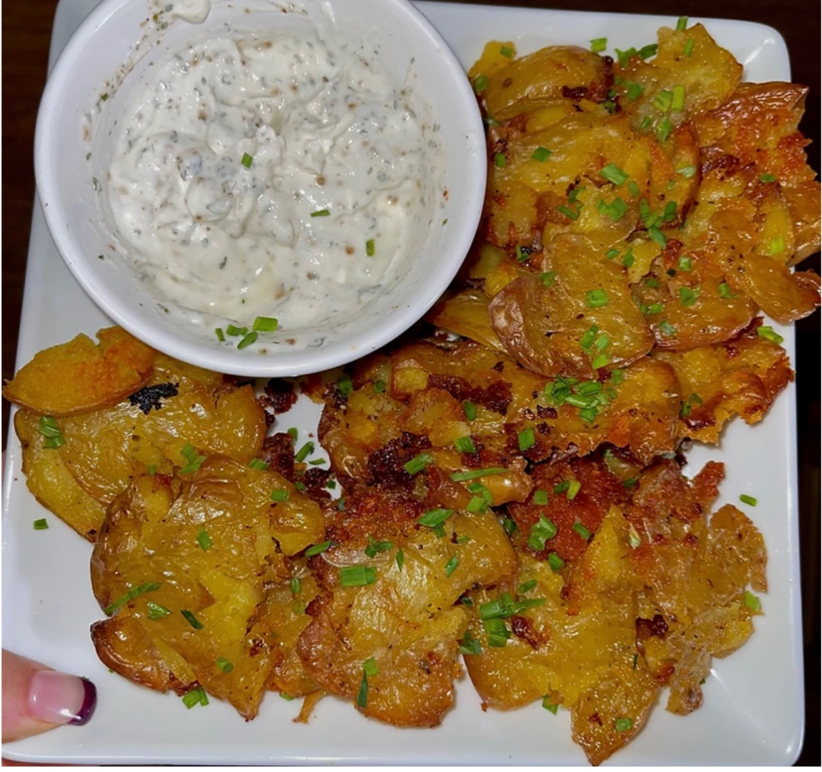 smashed potatoes