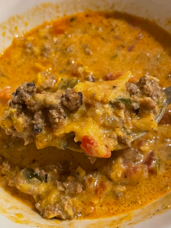 Creamy Beef Taco Soup