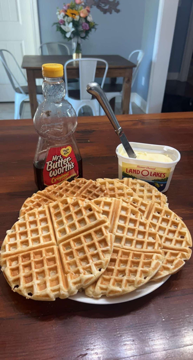 Simple homemade waffles