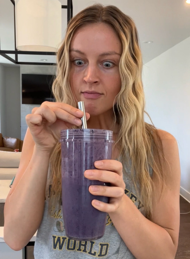 Blueberry banana bread smoothie
