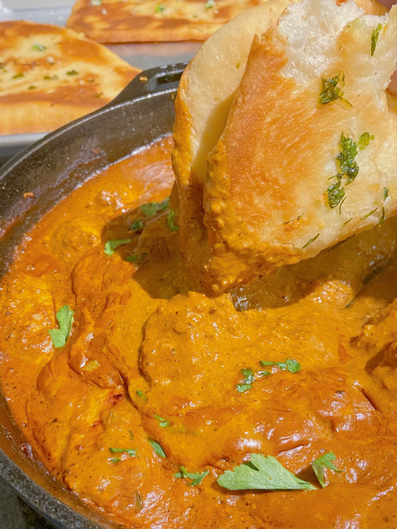 Butter Chicken & Fresh Garlic Naan